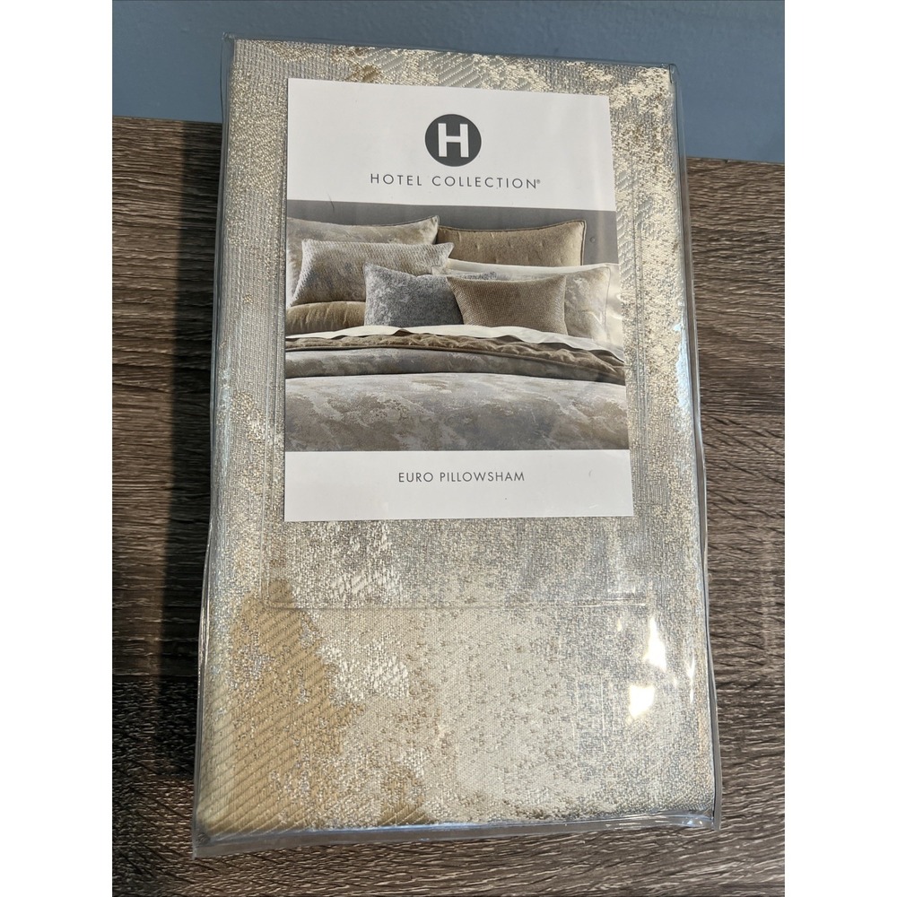 Hotel Collection Euro Pillow 1-Sham Metallic Stone 26" x 26" Gold
